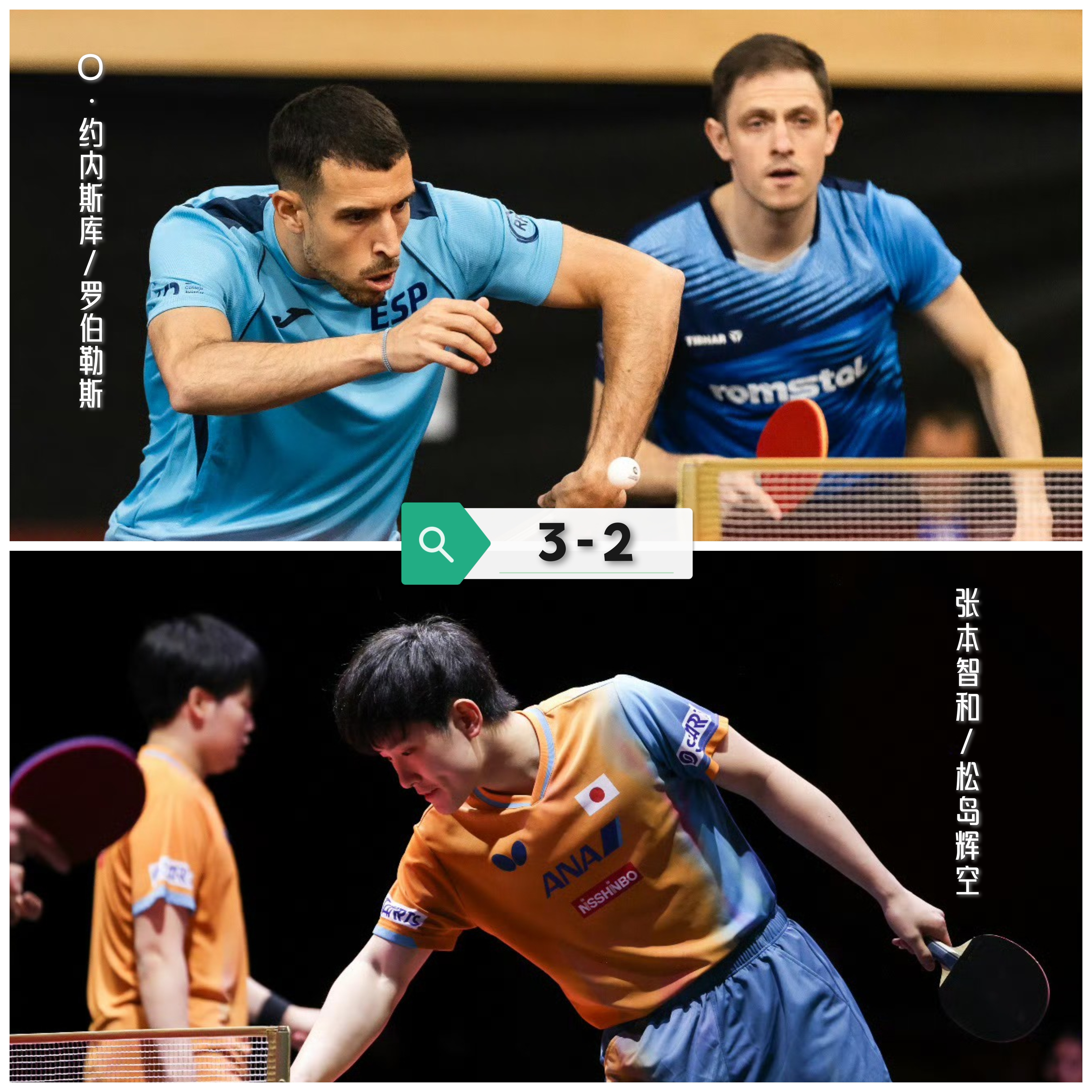 法国乒乓球队逆转比利时乒乓球队，奥恰洛夫送出助攻的简单介绍